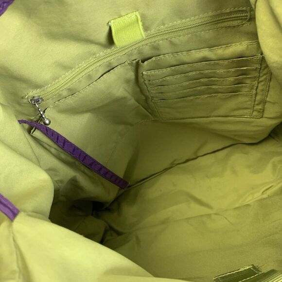 Baggallini Cinch Backpack Purple Nylon Flap Snap Drawstring Adjustable Medium - Picture 13 of 14